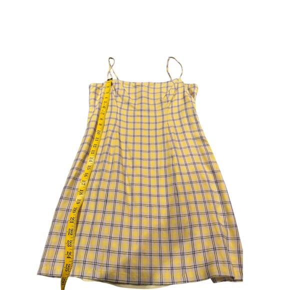 Revolve Capulet Preppy Clueless 90’s Inspo Plaid Yellow Amber Mini Dress Small - Picture 5 of 8